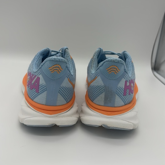 HOKA CLIFTON 9 BLUE/ORANGE WOMEN’S REGULAR ATHLETIC SHOES‎ - Picture 4 of 8